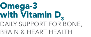 Omega-3 with Vitamin D3 Daily support for bone, brain & heart health