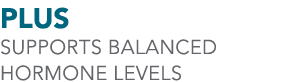 PLUS Supports Balanced Hormone Levels
